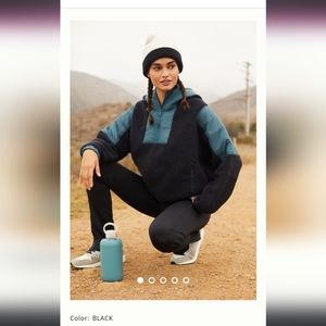 Free People Movement Lead The Pack Fleece Pullover NWT! Color: Black